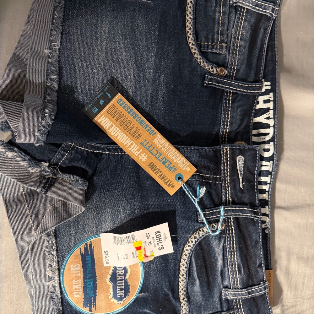 Hydraulic Dark Blue Jean Shorts for Women
